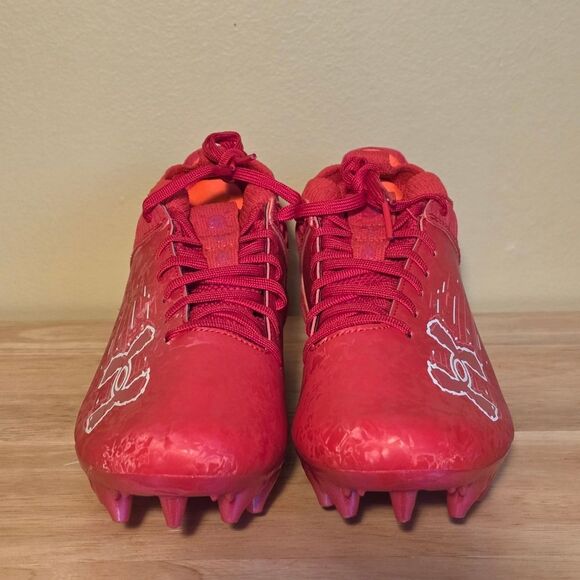 Under Armour Blur Smoke Suede 2.0 MC Football Cleats Red 3027978-600 Men's 8 - Picture 2 of 7